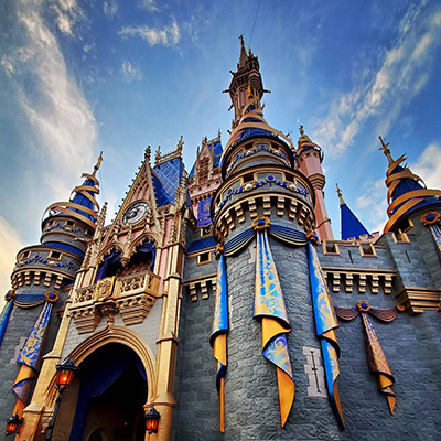 Cinderella Castle decorated for the 50th Anniversary